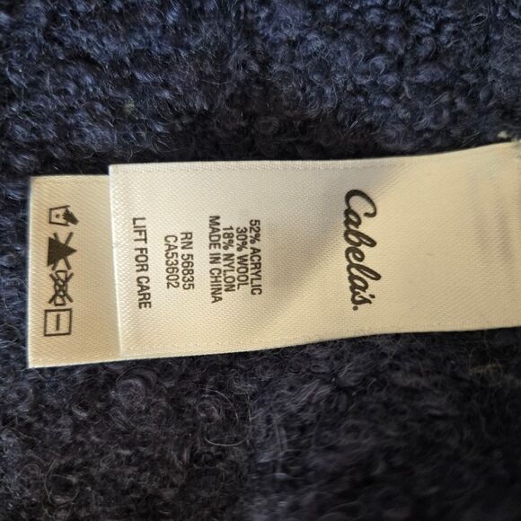 Cabela's Shawl Collar Boulce Sweater Blue Size Small - Picture 7 of 9